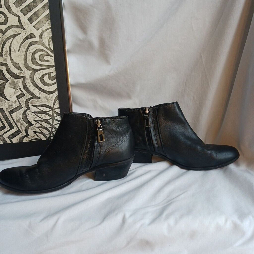 Apri Italian Leather Geronimo Black Booties Size 6.5 - Picture 3 of 5